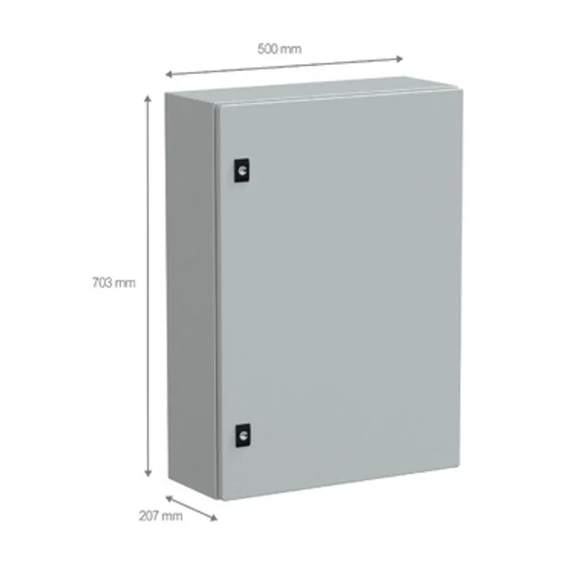 PanelSeT CRN plain door with mount.plate. H700xW500xD200 IP66 IK10 RAL7035.. — photo 2 of 3