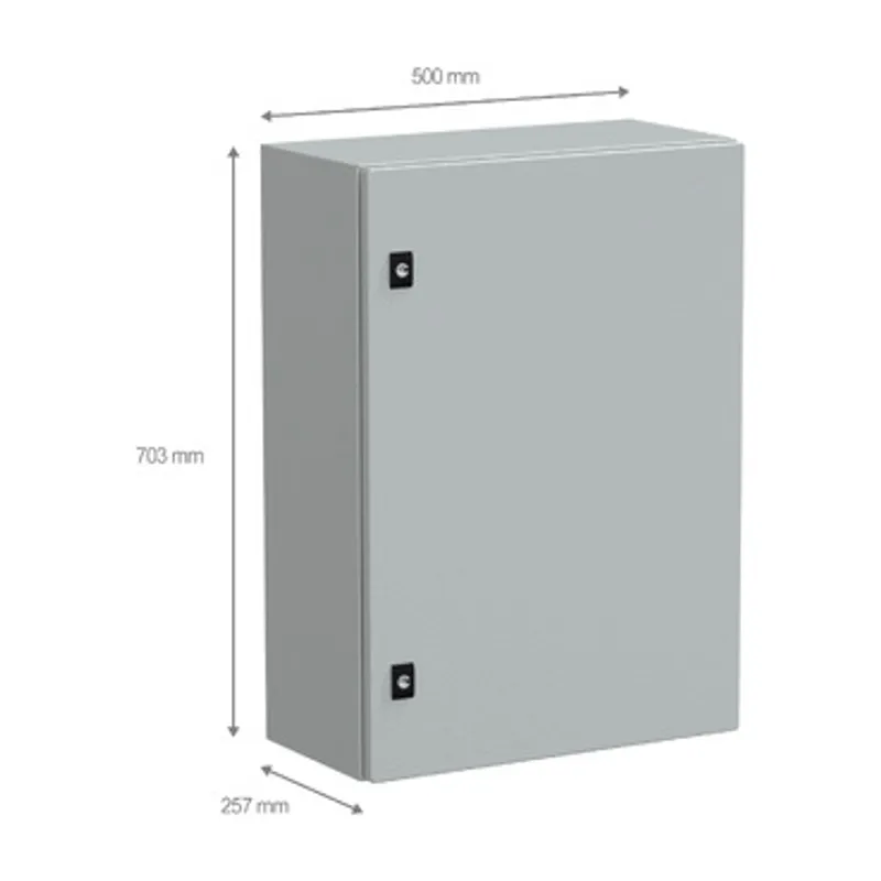 PanelSeT CRN plain door w/o mount.plate. H700xW500xD250 IP66 IK10 RAL7035.. — photo 2 of 3