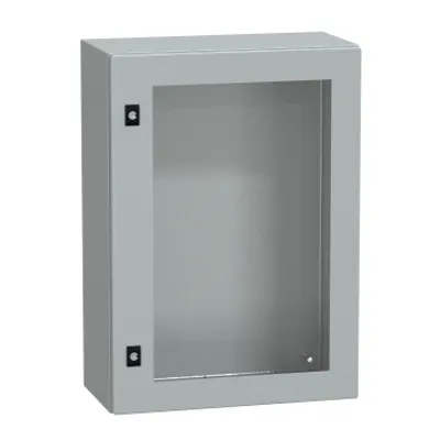 PanelSeT CRN tspt door w/o mount.plate. H700xW500xD250 IP66 IK08 RAL7035..