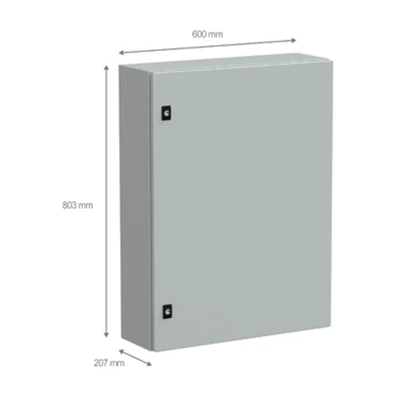 PanelSeT CRN plain door w/o mount.plate. H800xW600xD200 IP66 IK10 RAL7035.. — photo 2 of 3