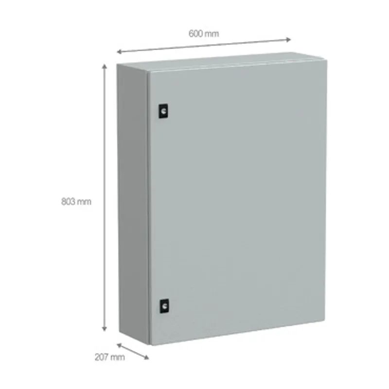 PanelSeT CRN plain door with mount.plate. H800xW600xD200 IP66 IK10 RAL7035.. — photo 2 of 3