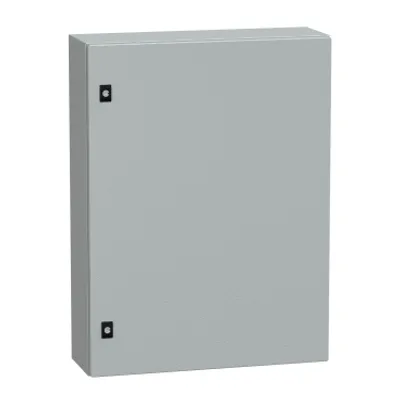 PanelSeT CRN plain door with mount.plate. H800xW600xD200 IP66 IK10 RAL7035..