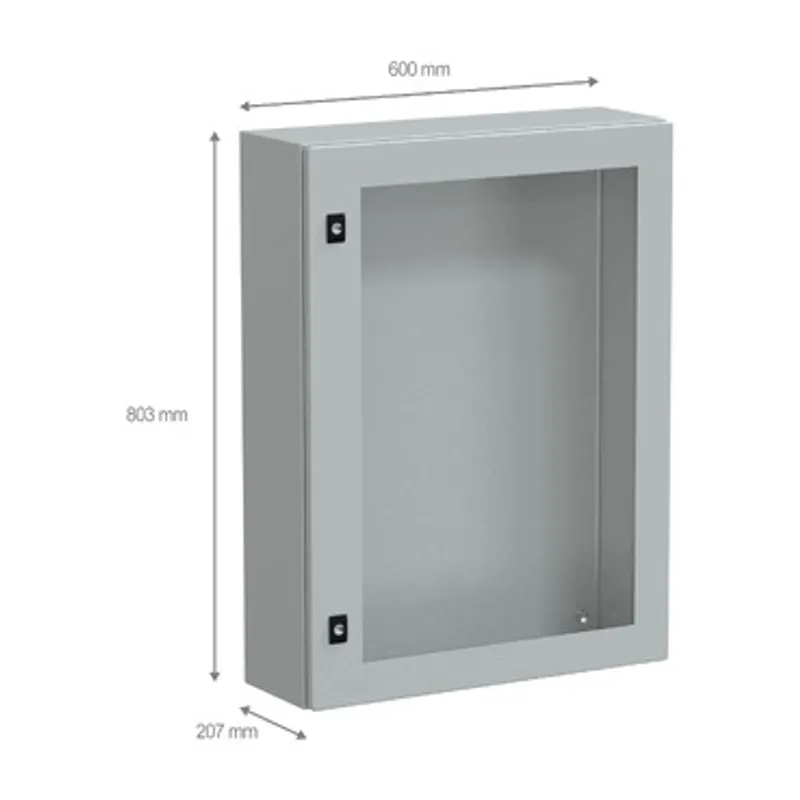 PanelSeT CRN tspt door w/o mount.plate. H800xW600xD200 IP66 IK08 RAL7035.. — photo 2 of 4