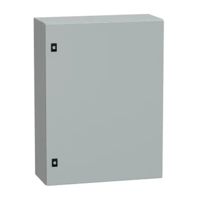 PanelSeT CRN plain door with mount.plate. H800xW600xD250 IP66 IK10 RAL7035..