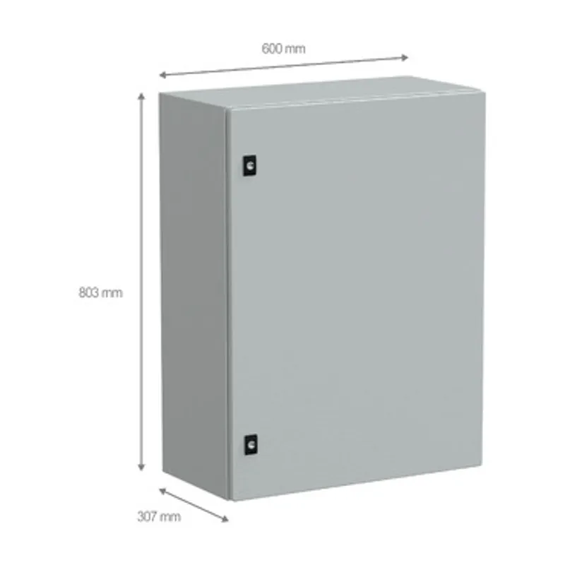 PanelSeT CRN plain door w/o mount.plate. H800xW600xD300 IP66 IK10 RAL7035.. — photo 2 of 3