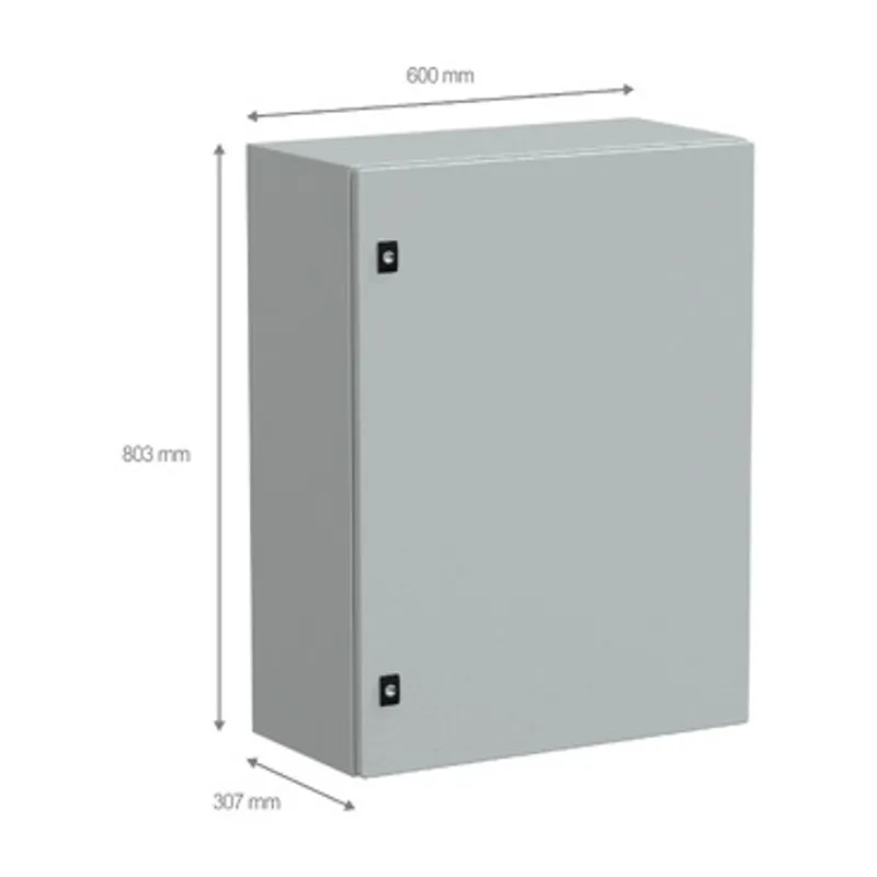 PanelSeT CRN plain door with mount.plate. H800xW600xD300 IP66 IK10 RAL7035.. — photo 2 of 3