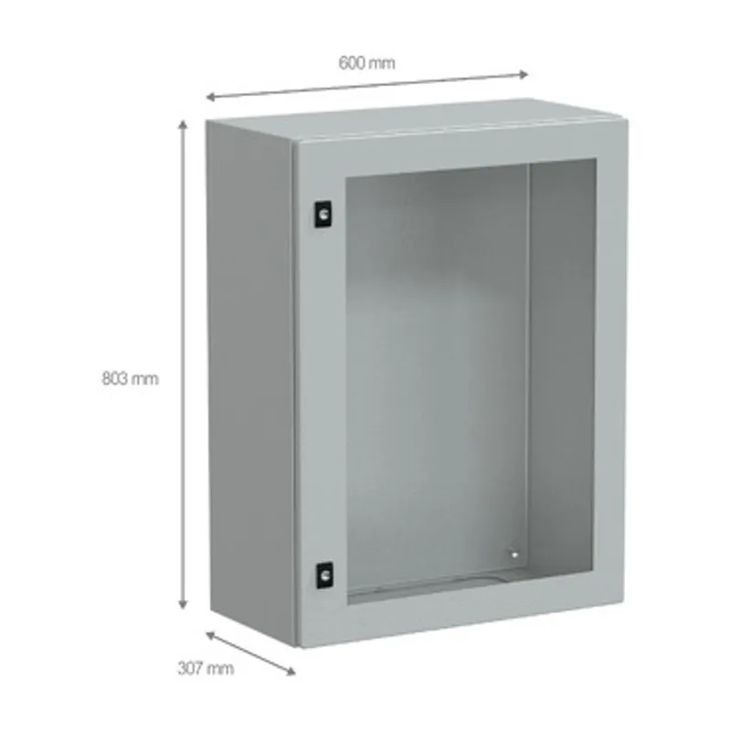 PanelSeT CRN tspt door w/o mount.plate. H800xW600xD300 IP66 IK08 RAL7035.. — photo 2 of 4