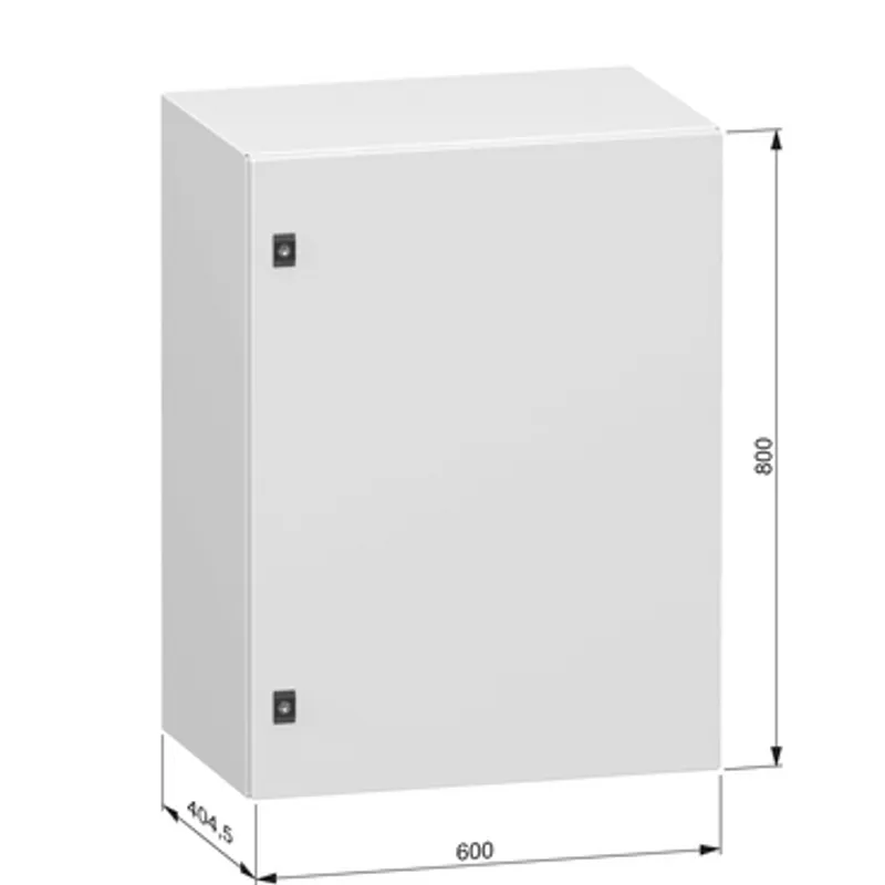 Plain steel door, PanelSeT CRN, without mounting plate, 800x600x400mm, IP66, IK10, RAL7035 — photo 2 of 3