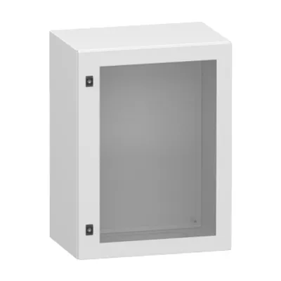 Glazed steel door, PanelSeT CRN, without mounting plate, 800x600x400mm, IP66, IK08, RAL7035