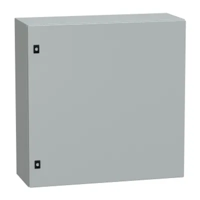 PanelSeT CRN plain door with mount.plate. H800xW800xD300 IP66 IK10 RAL7035..