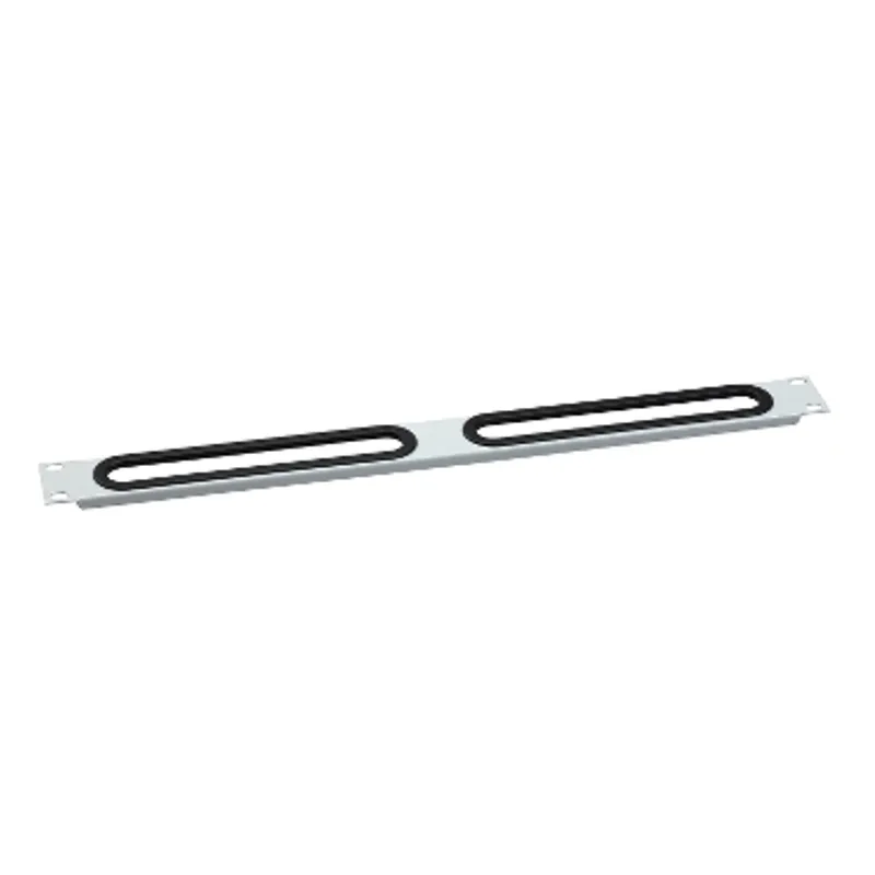 Actassi - 19" front panel 1U with cable gland - RAL7035