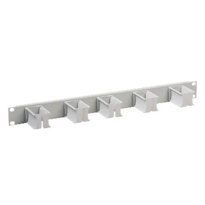 Actassi - 19" front panel 1U with 5 insulating cable guides - RAL7035
