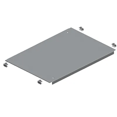 Plain cable gland plate, PanelSeT SFN, PanelSeT SF, for electrical enclosure W600 D600mm, fixed by clips