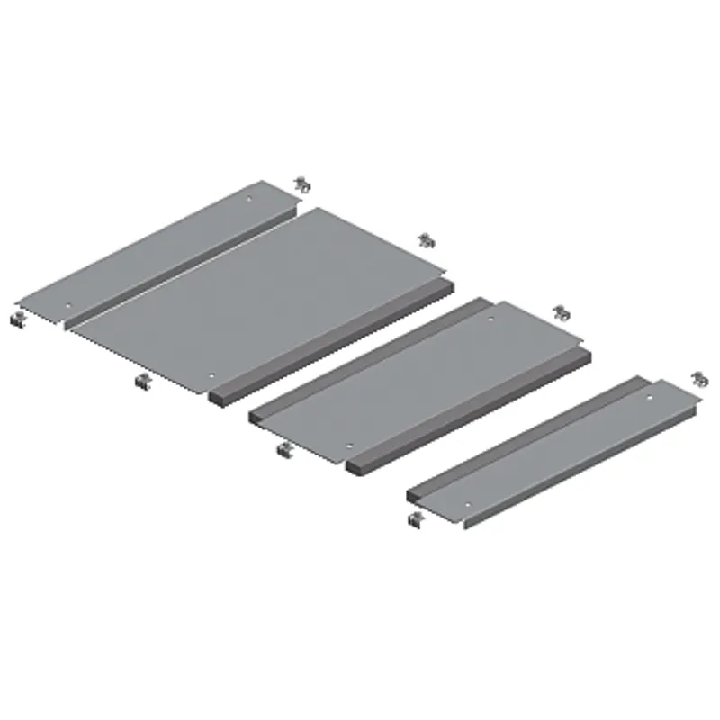 Two entries cable gland plate, PanelSeT SFN, PanelSeT SF, for electrical enclosure W600 D600mm, fixed by clips