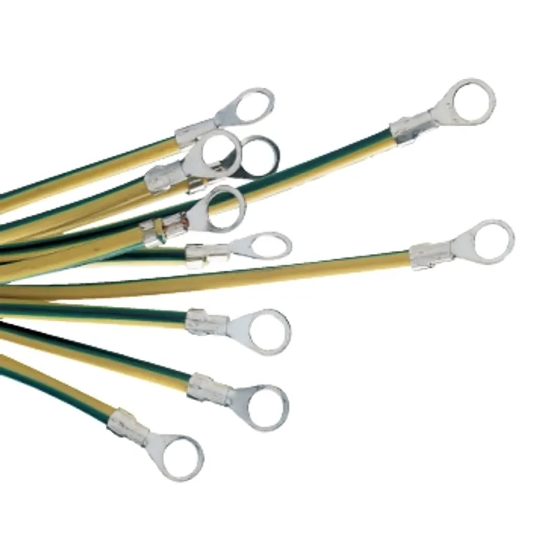 Earth leads section 6mmÂ², length 220mm, eyelet hole 6,4mm. Packaging unit: 10.