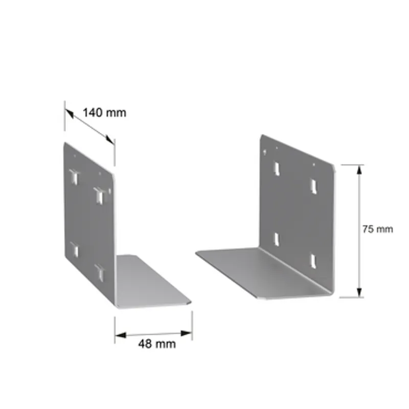 19" 2 U partial fixed slides - Fixing onto 19" front uprights - 15 kg load — photo 2 of 3