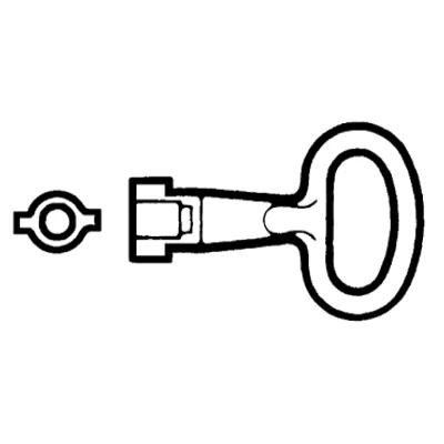 Metal key for 5mm double bar insert