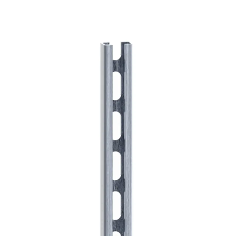 Vertical aluminium rail, length: 3m. Packaging unit: 10.