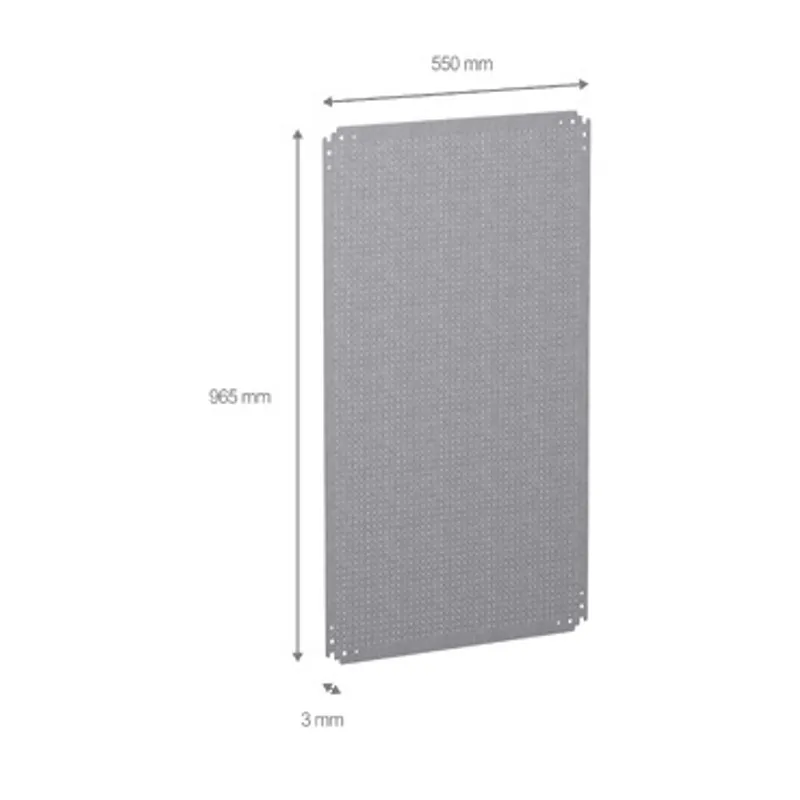 Microperforated mounting plate H1000xW600 w/holes diam 3,6mm on 12,5mm pitch — photo 2 of 2