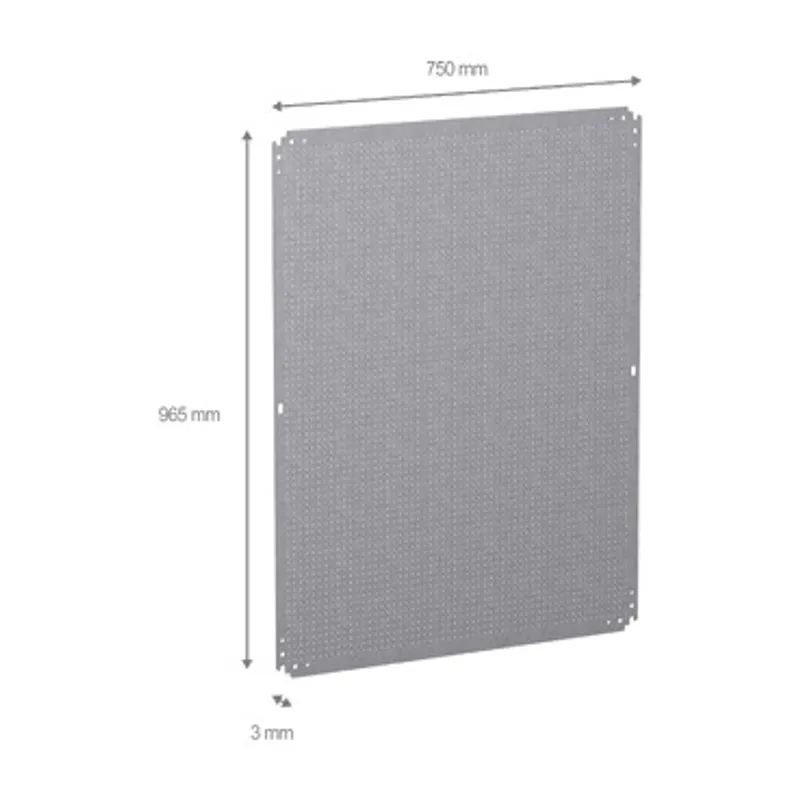 Microperforated mounting plate H1000xW800 w/holes diam 3,6mm on 12,5mm pitch — photo 2 of 2
