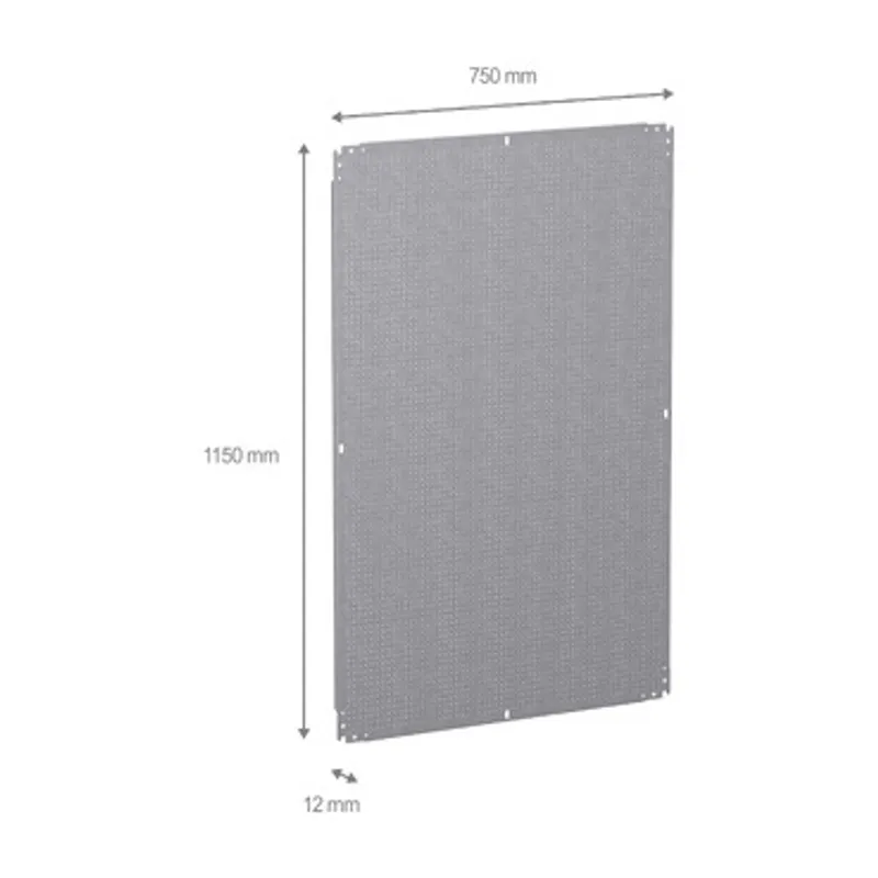 Microperforated mounting plate H1200xW800 w/holes diam 3,6mm on 12,5mm pitch — photo 2 of 2
