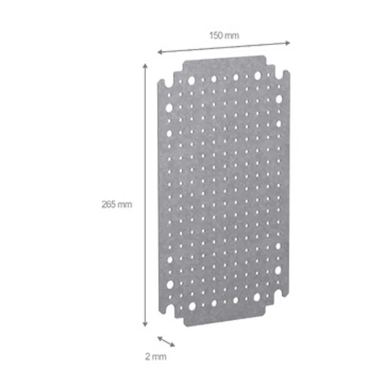 Microperforated mounting plate H300xW200 w/holes diam 3,6mm on 12,5mm pitch — photo 2 of 2