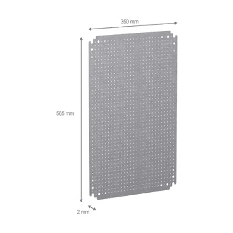 Microperforated mounting plate H600xW400 w/holes diam 3,6mm on 12,5mm pitch — photo 2 of 2