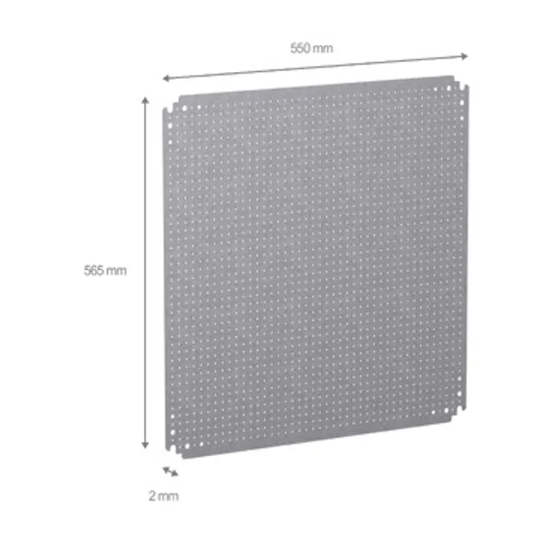 Microperforated mounting plate H600xW600 w/holes diam 3,6mm on 12,5mm pitch — photo 2 of 2