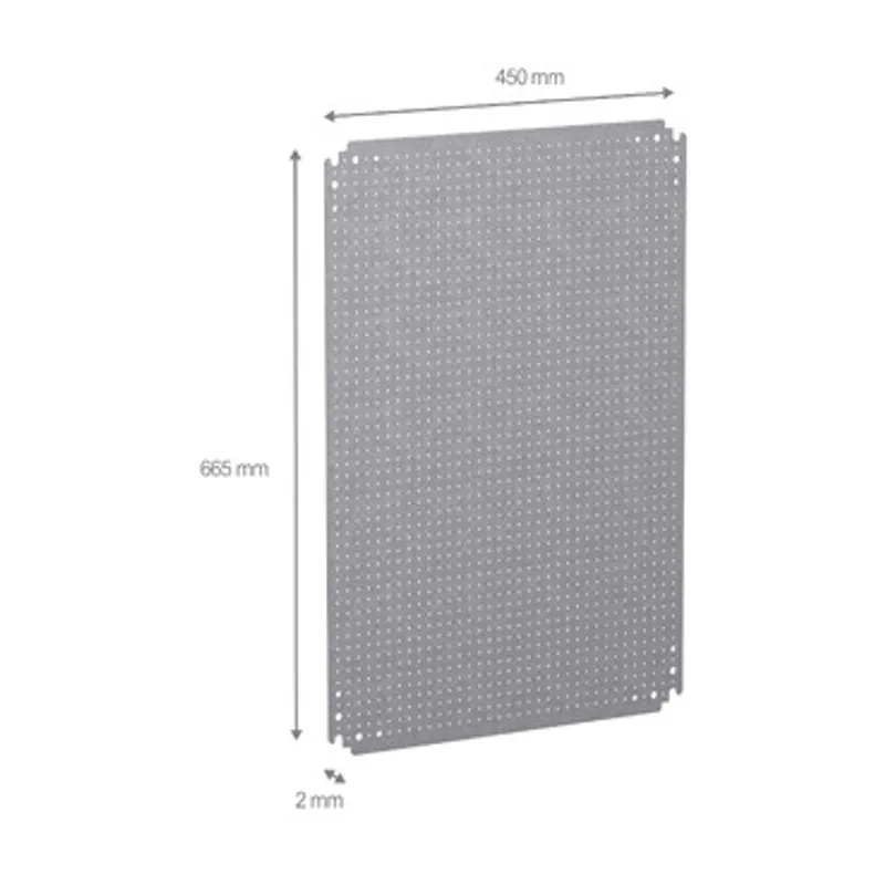 Microperforated mounting plate H700xW500 w/holes diam 3,6mm on 12,5mm pitch — photo 2 of 2