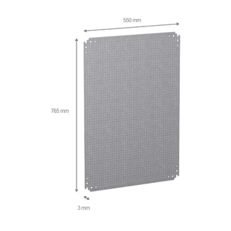 Microperforated mounting plate H800xW600 w/holes diam 3,6mm on 12,5mm pitch — photo 2 of 2