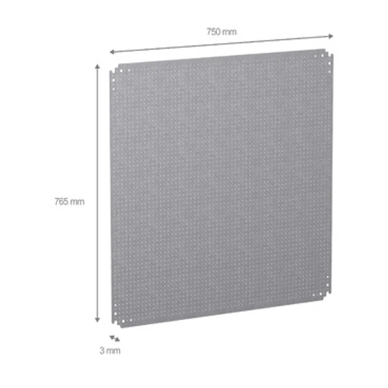 Microperforated mounting plate H800xW800 w/holes diam 3,6mm on 12,5mm pitch — photo 2 of 2