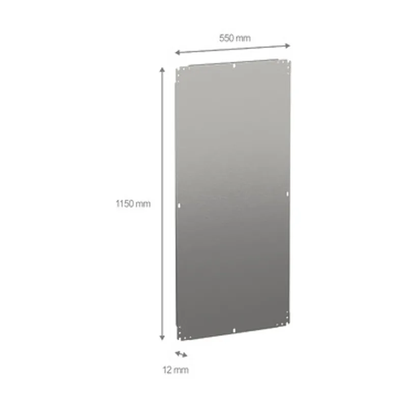 Plain mounting plate H1200xW600mm made of galvanised sheet steel — photo 2 of 2