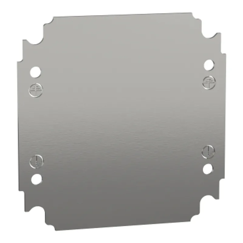 Plain mounting plate H200xW200mm made of galvanised sheet steel — photo 1 of 2