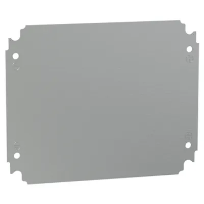 Plain mounting plate H300xW250mm made of galvanised sheet steel