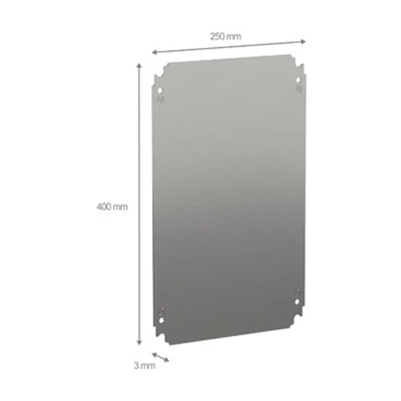 Plain mounting plate H300xW450mm made of galvanised sheet steel — photo 2 of 2