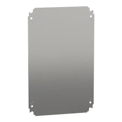 Plain mounting plate H300xW450mm made of galvanised sheet steel