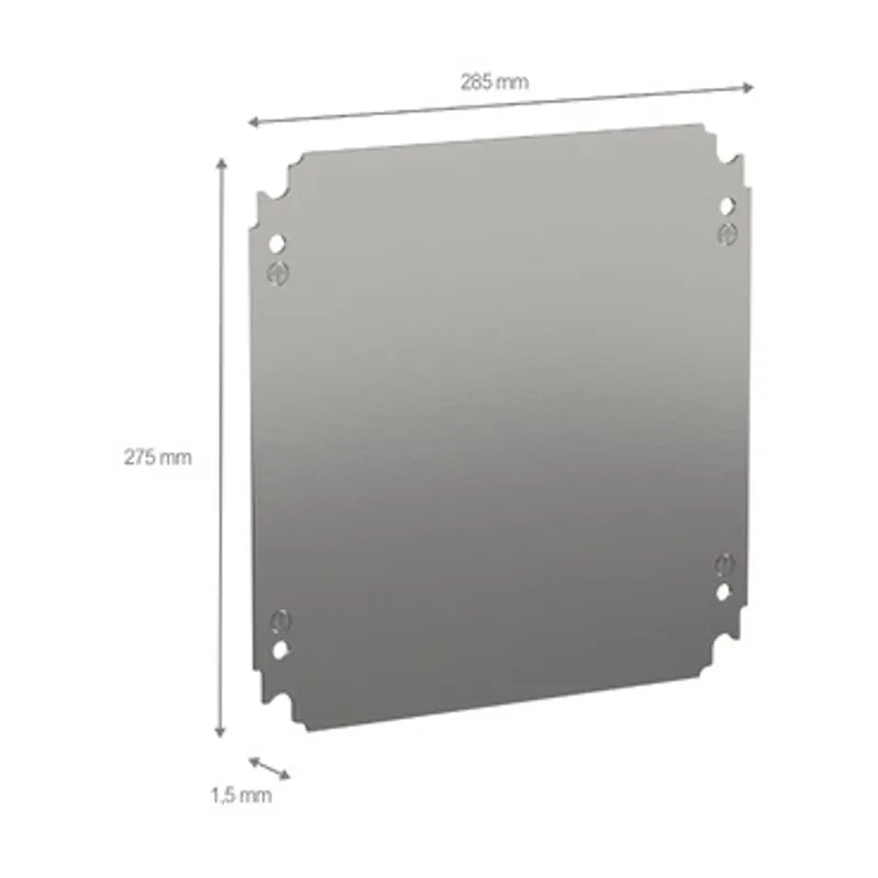 Plain mounting plate H300xW300mm made of galvanised sheet steel — photo 2 of 2