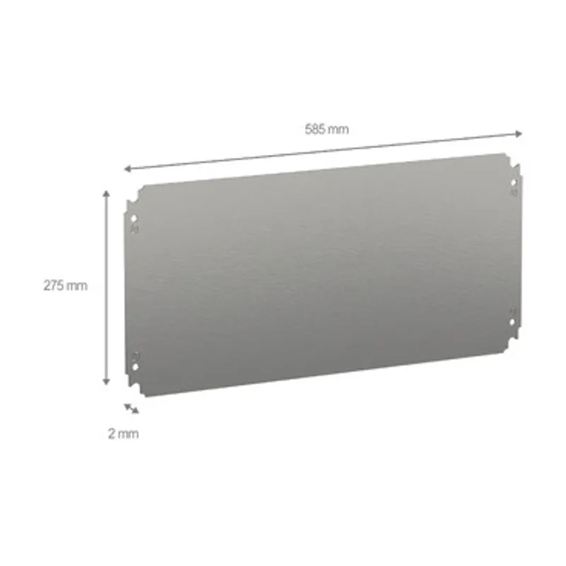 Plain mounting plate H300xW600mm made of galvanised sheet steel — photo 2 of 2