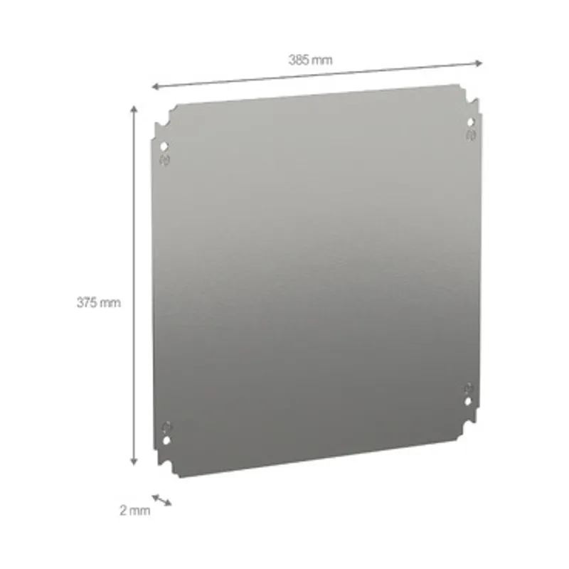 Plain mounting plate H400xW400mm made of galvanised sheet steel — photo 2 of 2