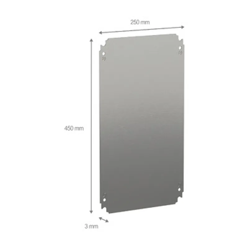 Plain mounting plate H500xW300mm made of galvanised sheet steel — photo 2 of 2