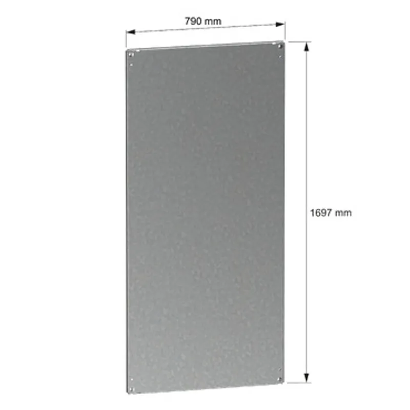 Wide mounting plate, PanelSeT SFN, PanelSeT SF, for electrical enclosure H1800 W800mm, galvanized steel — photo 2 of 5