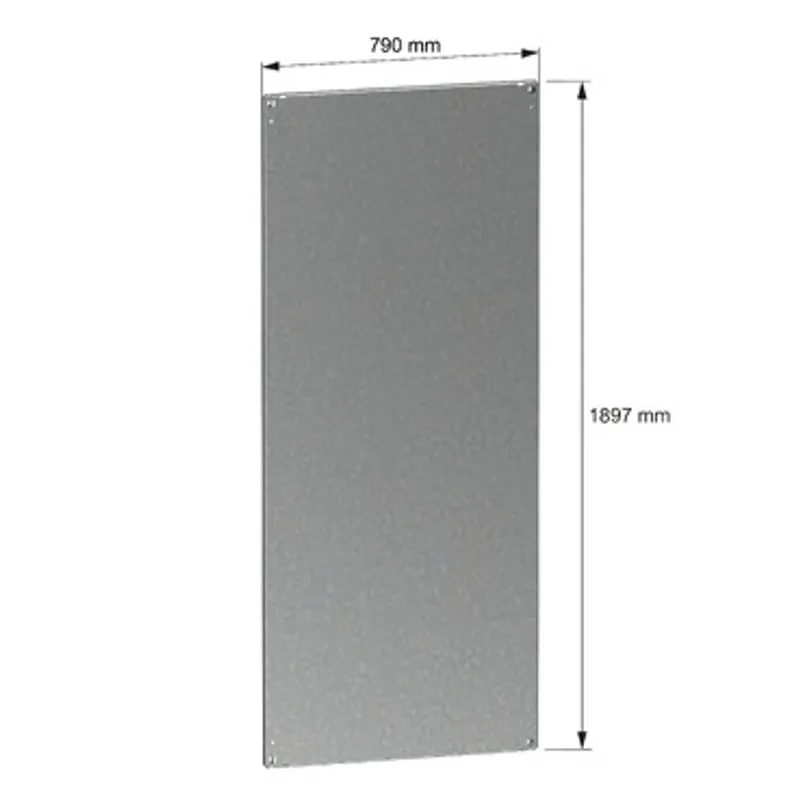 Wide mounting plate, PanelSeT SFN, PanelSeT SF, for electrical enclosure H2000 W800mm, galvanized steel — photo 2 of 5