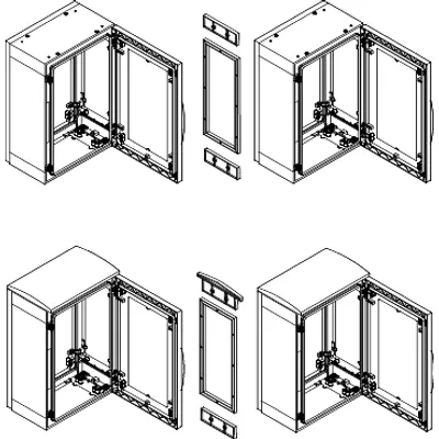 Horizontal coupling kit for PLA enclosure H2000xD420 mm - 15 mm - IP55 coupling