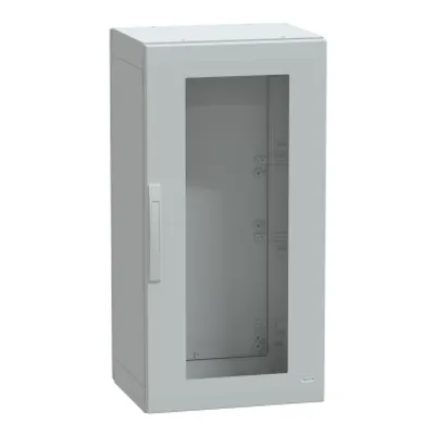 Floor standing polyester enclosure, PanelSeT PLA, glazed door, completely sealed, 1000x500x420mm, IP65, IK08