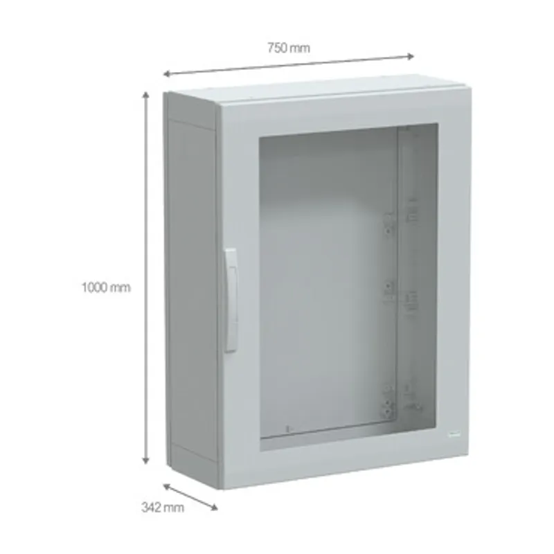 Floor standing polyester enclosure, PanelSeT PLA, glazed door, completely sealed, 1000x750x320mm, IP65, IK08 — photo 2 of 4