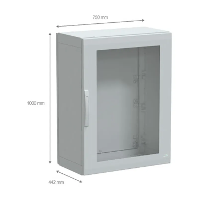 Floor standing polyester enclosure, PanelSeT PLA, glazed door, completely sealed, 1000x750x420mm, IP65, IK08 — photo 2 of 4