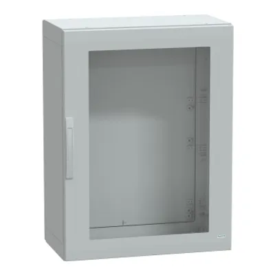 Floor standing polyester enclosure, PanelSeT PLA, glazed door, completely sealed, 1000x750x420mm, IP65, IK08