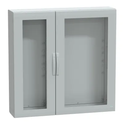 Floor standing polyester enclosure, PanelSeT PLA, glazed door, completely sealed, 1250x1250x320mm, IP65, IK08