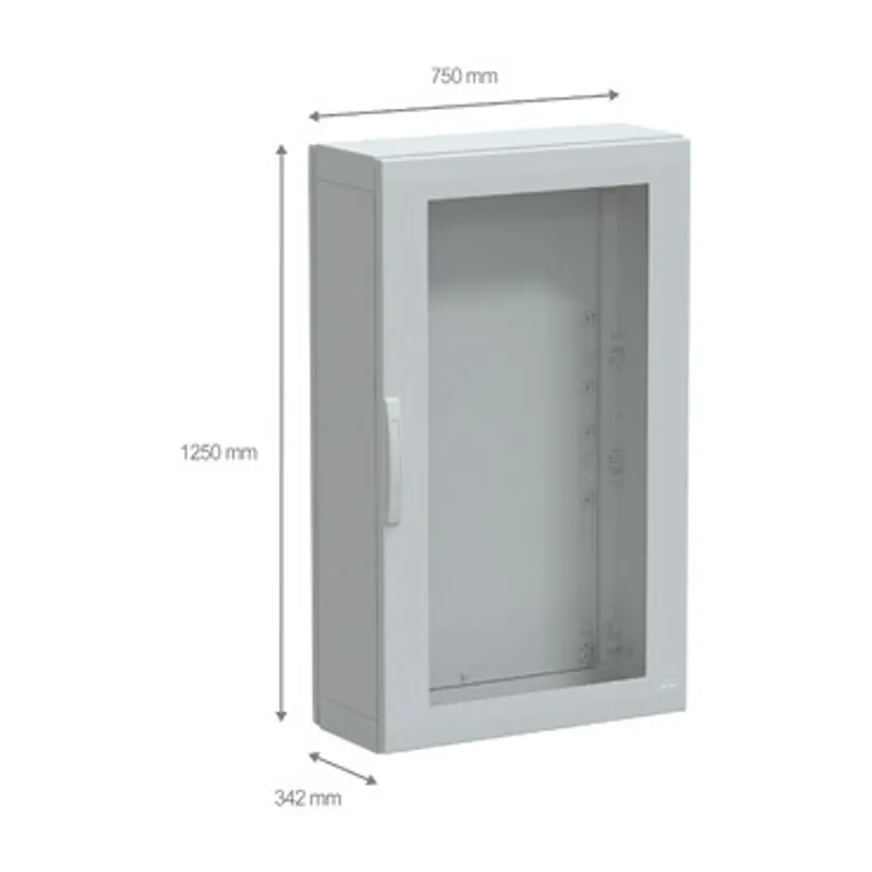 Floor standing polyester enclosure, PanelSeT PLA, glazed door, completely sealed, 1250x750x320mm, IP65, IK08 — photo 2 of 4