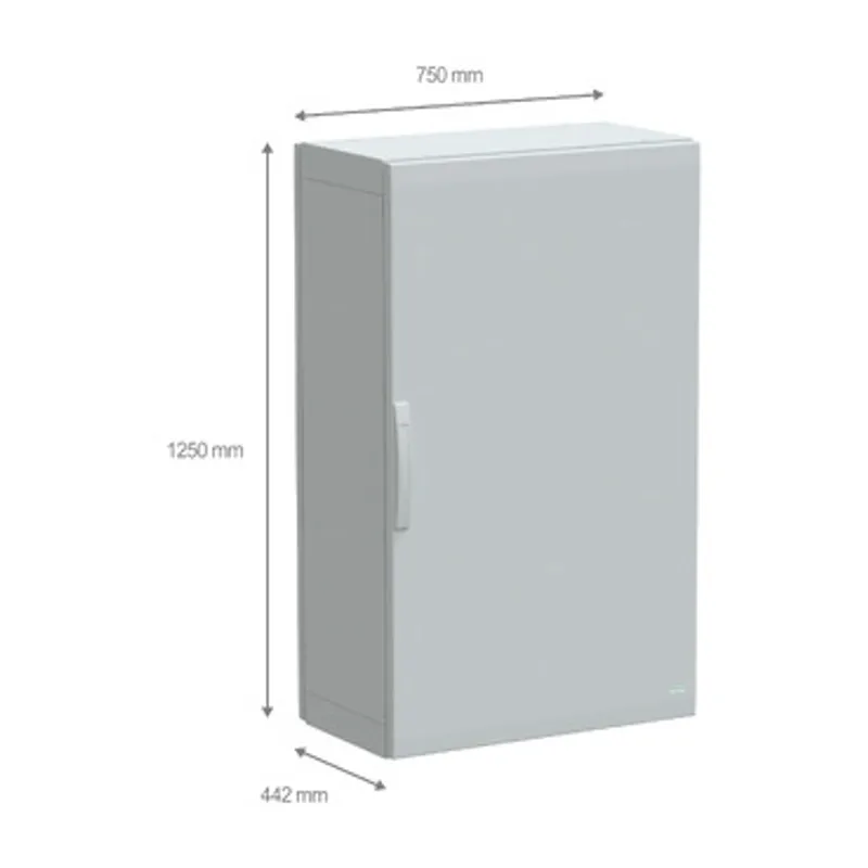 Floor standing polyester enclosure, PanelSeT PLA, plain door, completely sealed, 1250x750x420mm, IP65, IK10 — photo 2 of 4
